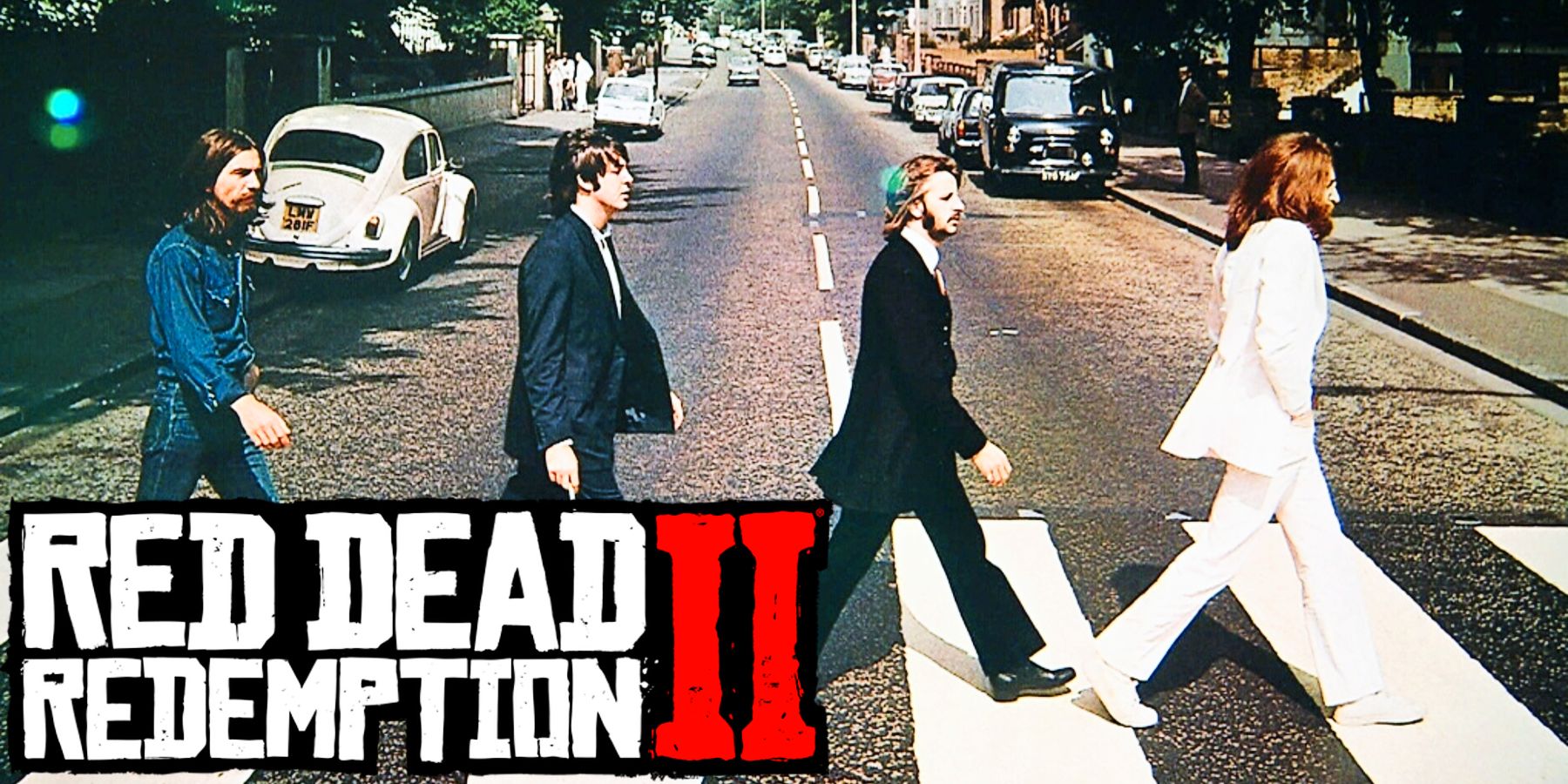 Fanoušek Red Dead Redemption 2 dokázal ve hře předělat ikonický obal alba Beatles