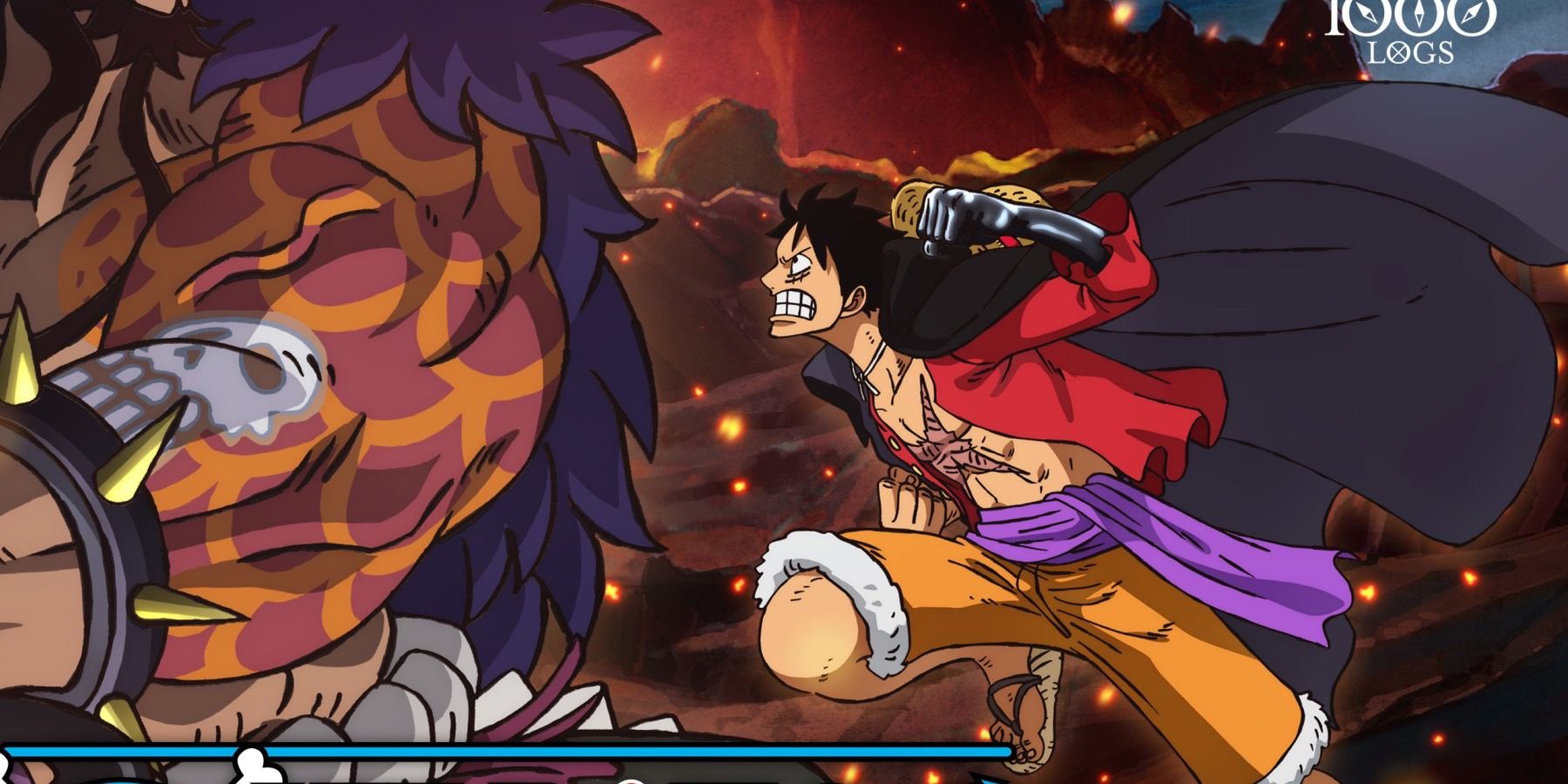 One Piece driller 1000. afsnit med kunstværker med en episk kamp