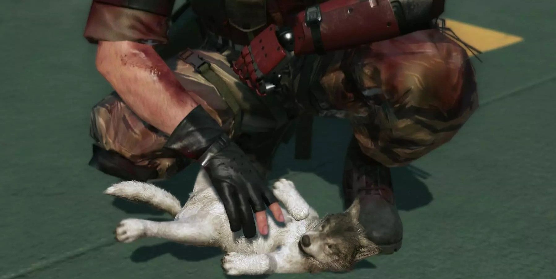 画像は、プレイヤーが犬をペットにできるゲームを強調しています