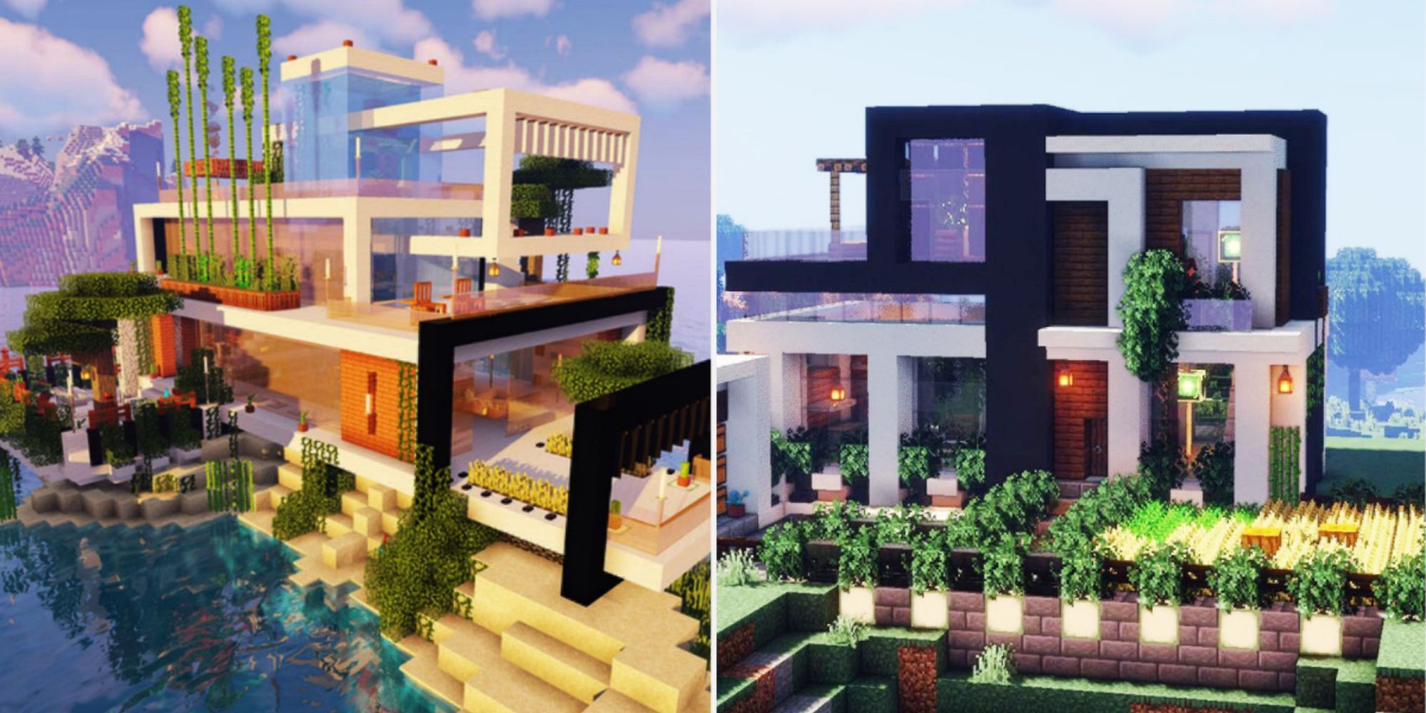 Minecraft: საუკეთესო თანამედროვე სახლი აშენებს