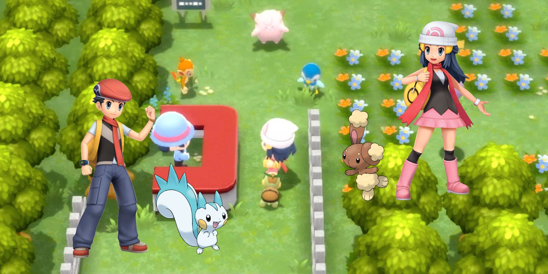 Pokémon Brilliant Diamond a Shining Pearl: Aktualizácie Amity Square by mali zahŕňať kooperáciu
