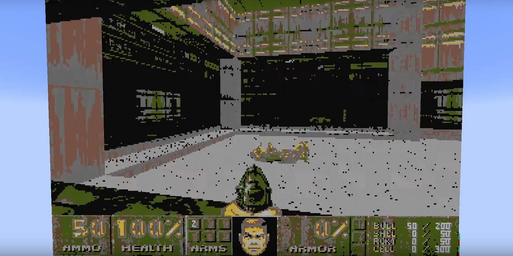 Le joueur de minecraft crée un moyen de jouer à Doom sans mods